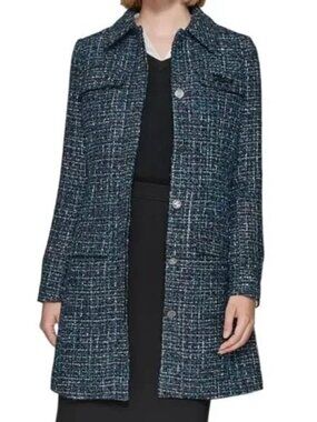 KARL LAGERFELD PARIS Women's Tweed Topper Jacket